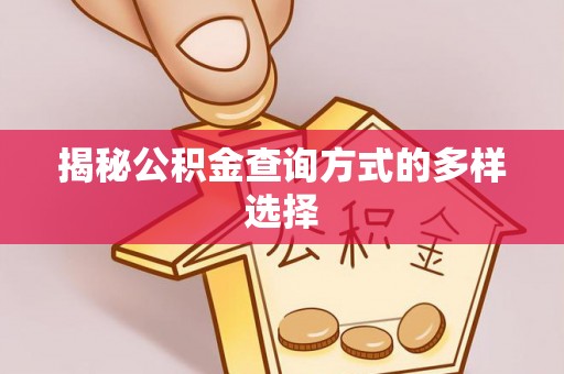 柳江揭秘公积金查询方式的多样选择