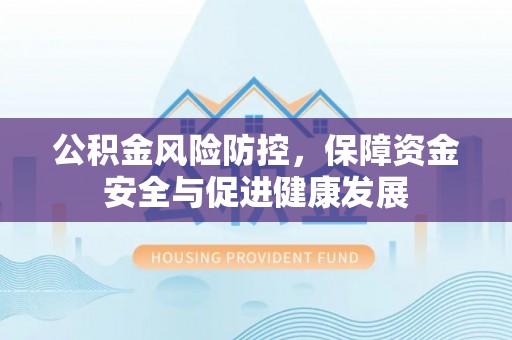 柳江公积金风险防控，保障资金安全与促进健康发展